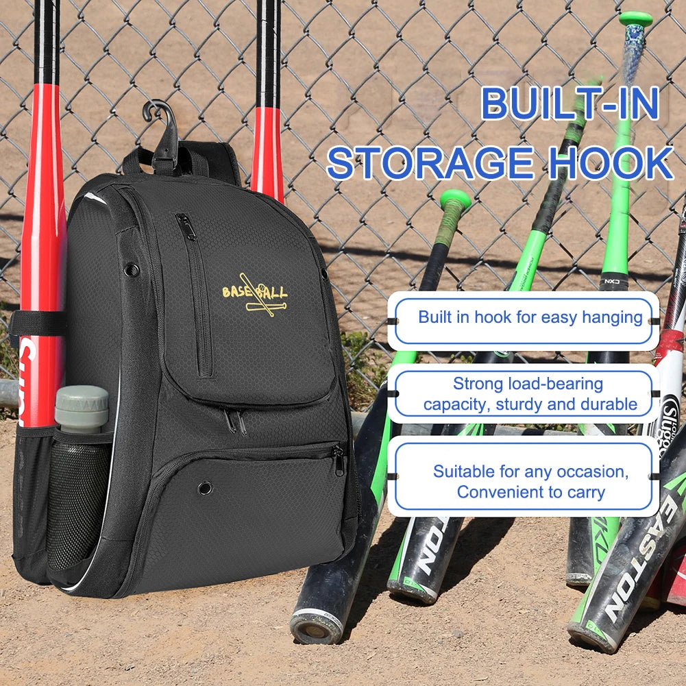 Baseball Training Backpack with Shoes Compartment